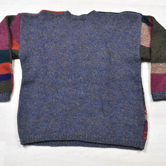 SOLD 90s Kenji Sweater 100% Shetland Wool Vintage Winter Reindeer Holiday VTG - Picture 3 of 4